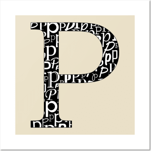 P Filled - Typography Posters and Art